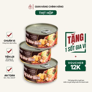 Thịt Kho Tiêu Hộp 180 Gram THẾ GIỚI SỐT Thịt Đóng Hộp Ăn Liền Tiện Lợi Nhanh Chóng Chuẩn Vị