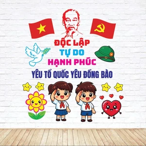 Bộ Độc lập Tự do Hạnh phúc rời ép plastic trang trí lớp học