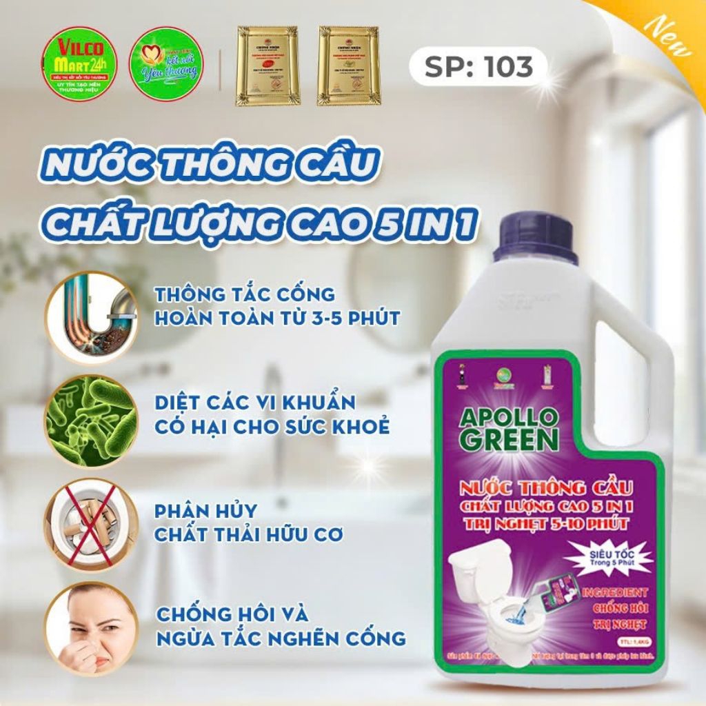 Nước thông cầu Apollo Green 1400gr | Shopee Việt Nam