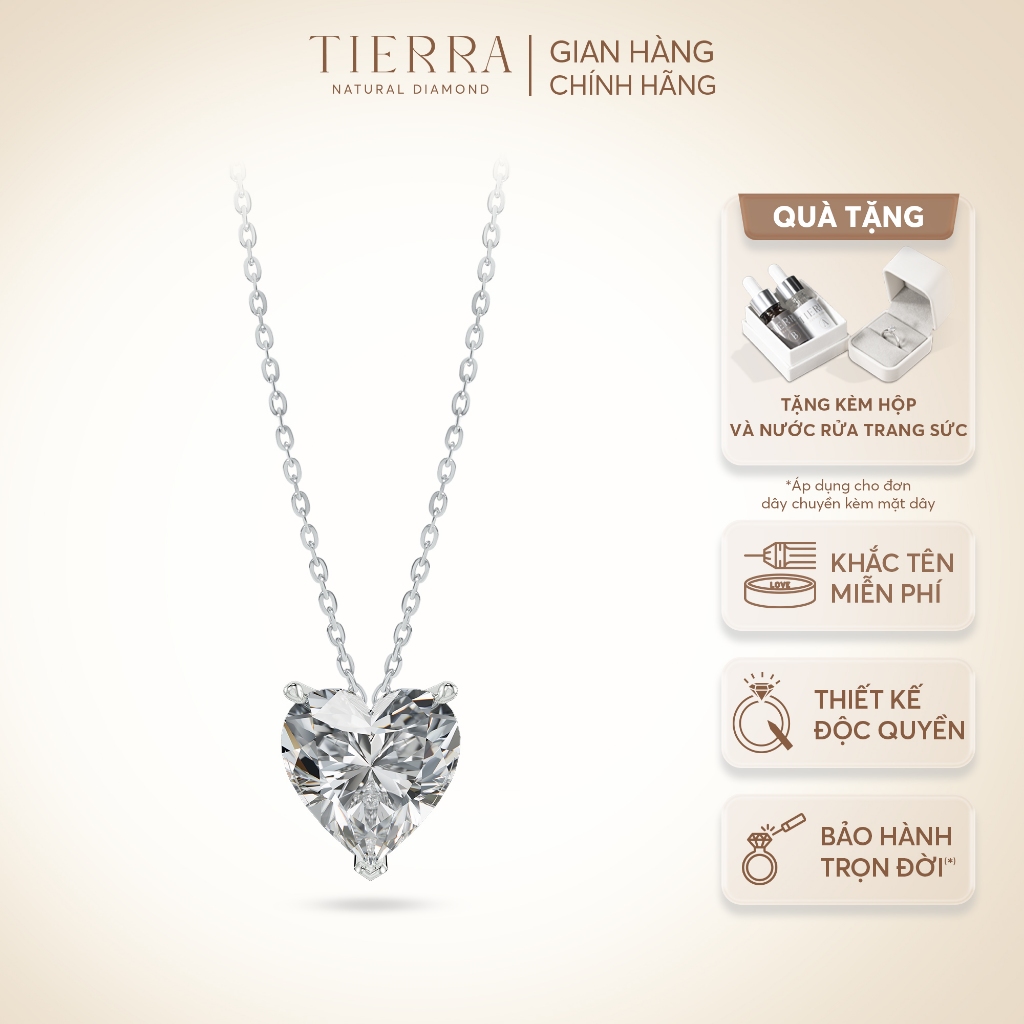 [CHAT TRƯỚC KHI ĐẶT] Mặt Dây Chuyền Tierra Heart Pendant MDA1103 Vàng 14K/ 18K, Đính Đá CZ Trái Tim 5.4mm