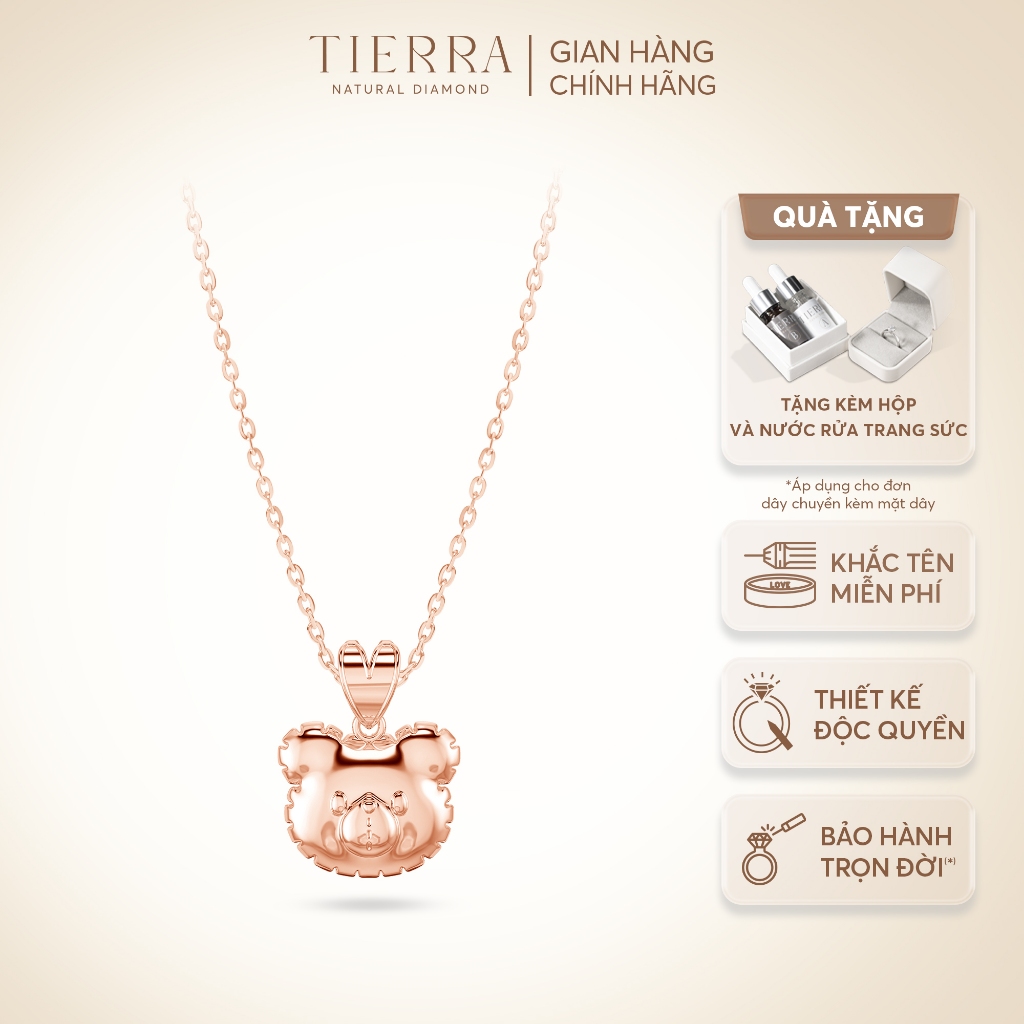 [CHAT TRƯỚC KHI ĐẶT] Mặt dây Tierra FMD5108 hình con gấu đáng yêu, vàng 14k/ 18k