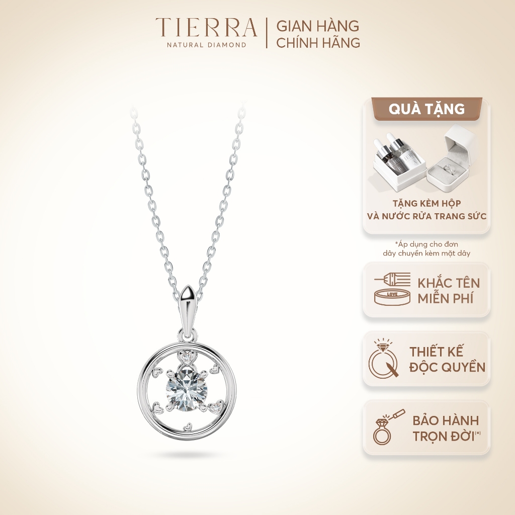 [CHAT TRƯỚC KHI ĐẶT] Mặt Dây Tierra BMD8151 Vàng 14K 18k Với Thiết Kế Viên Đá Chuyển Động Lạ Mắt