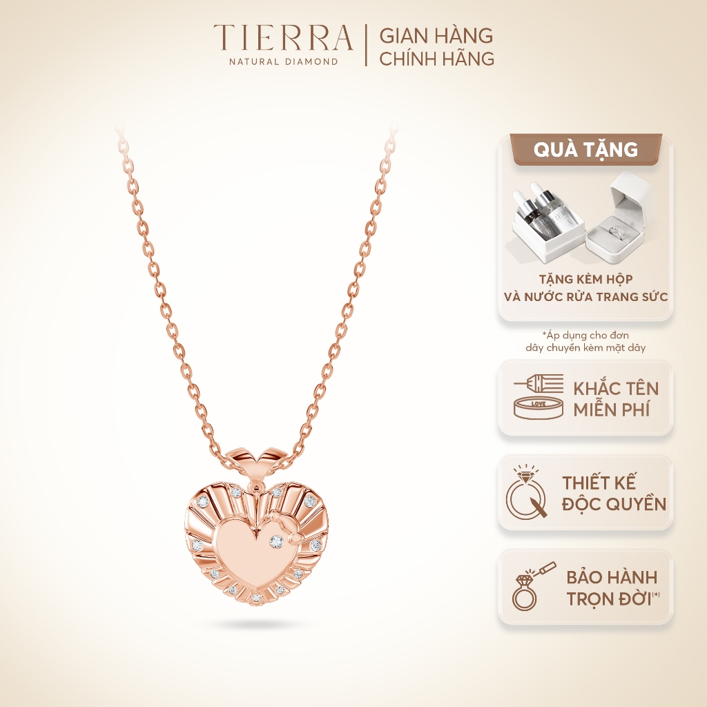 [CHAT TRƯỚC KHI ĐẶT] Mặt dây chuyền Tierra FMD5009, Vàng 10K/ 14K, Tấm CZ