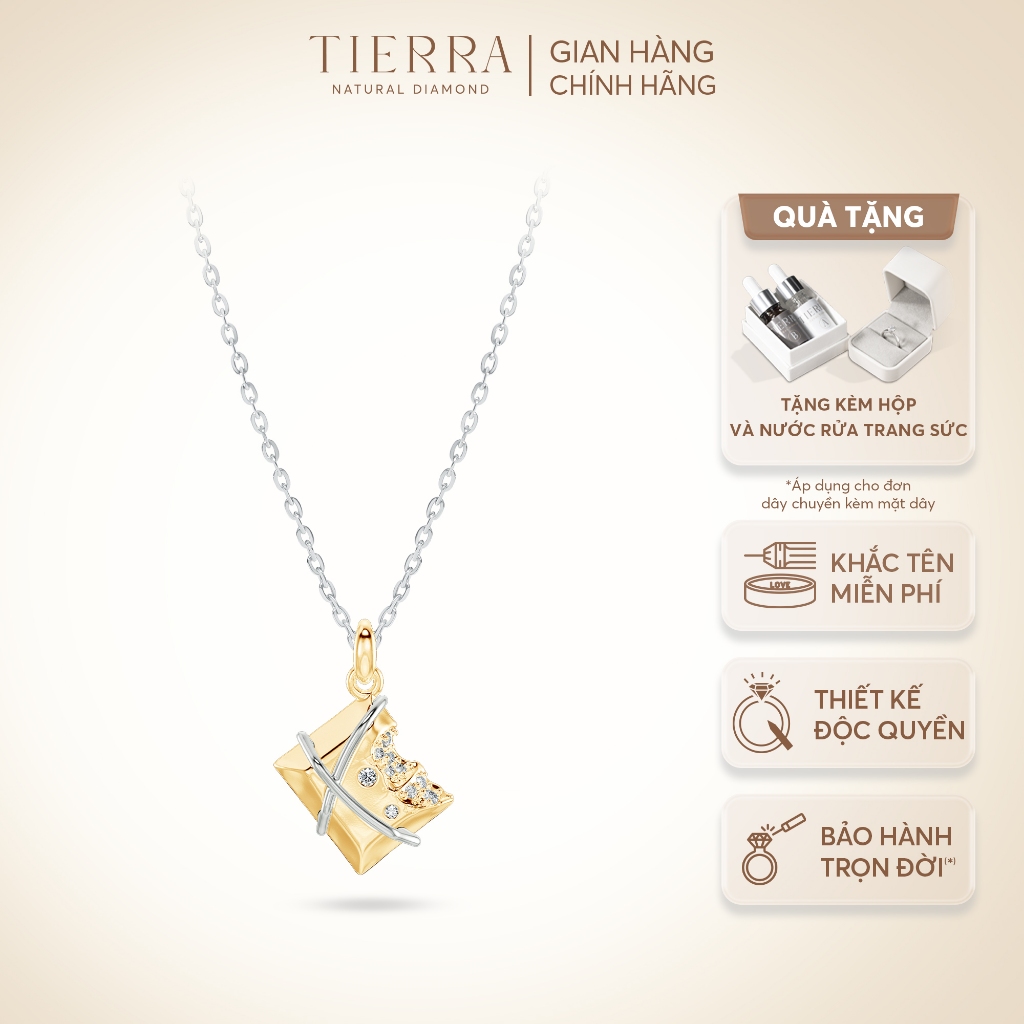[CHAT TRƯỚC KHI ĐẶT] Mặt Dây Chuyền Tierra FMD5101, Vàng 14K, Tấm CZ, Dành Cho Cô Nàng Ngọt Ngào