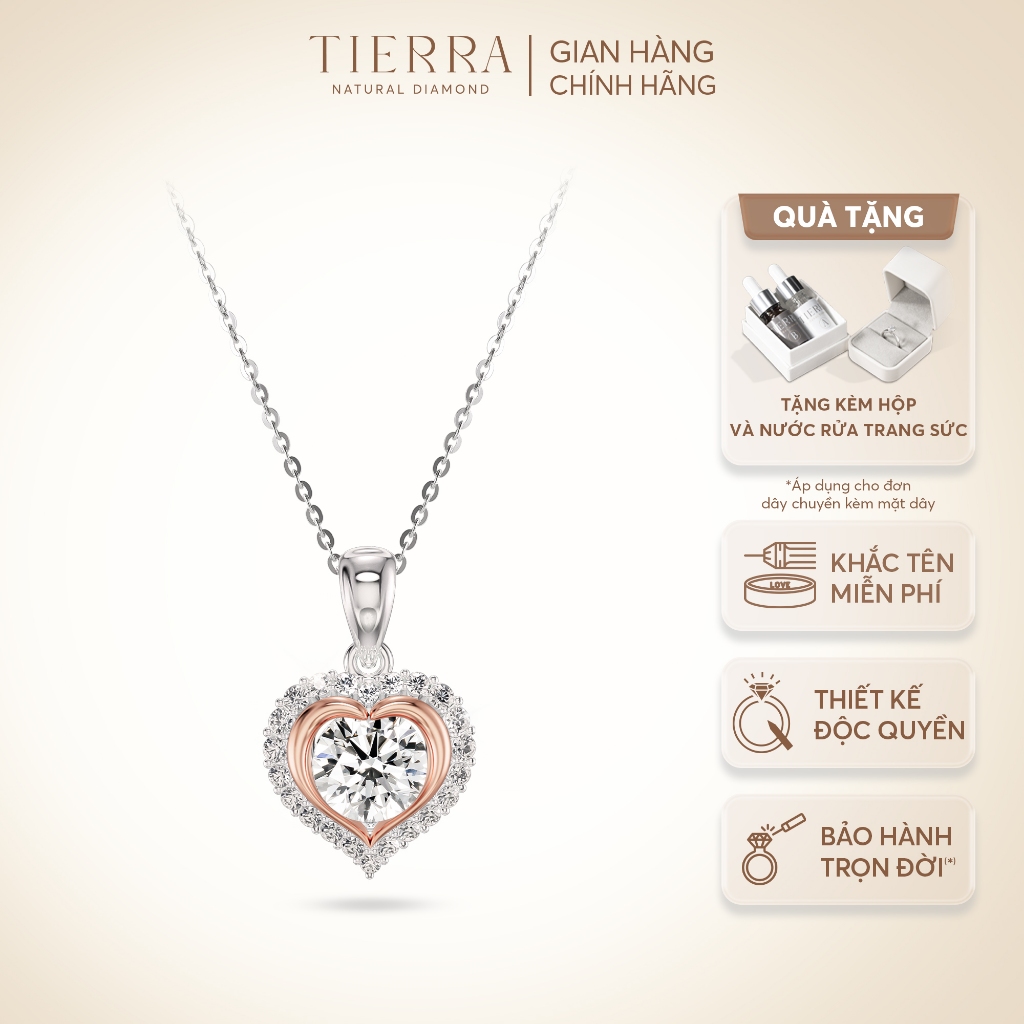 [CHAT TRƯỚC KHI ĐẶT] Mặt Dây Chuyền Tierra BMD3105,14K 18K, Đính Đá CZ/KC, Thiết Kế Thanh Lịch Cho Nàng