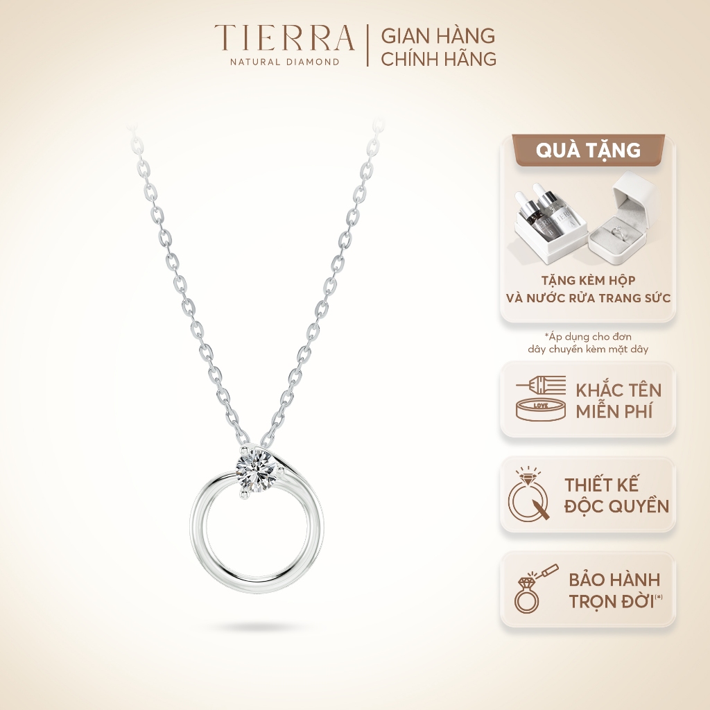 [CHAT TRƯỚC KHI ĐẶT] Mặt Dây Chuyền Tierra BMD0010 Vàng 10K/ 14K, Tấm CZ, Thiết Kế Tinh Giản Và Hiện Đại