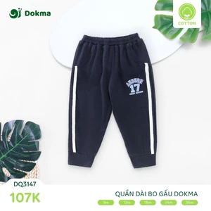 Quần Dài Bo Ống Nỉ Mỏng, Da Cá Mềm Bé Trai Dokma DQ2562 DQ3147 DQ1943