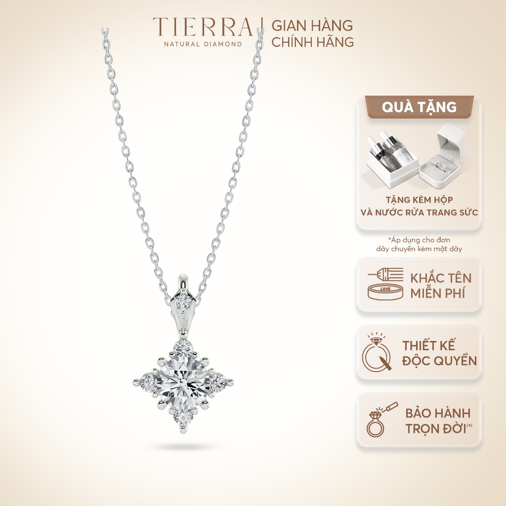 [CHAT TRƯỚC KHI ĐẶT] Mặt Dây Chuyền Tierra MDA2135 Vàng 14K 18K tấm CZ Phong Cách Cá Tính