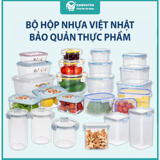 Bộ hộp nhựa Việt nhật đựng, bảo quản thực phẩm đa dạng kích thước đa năng tiện lợi