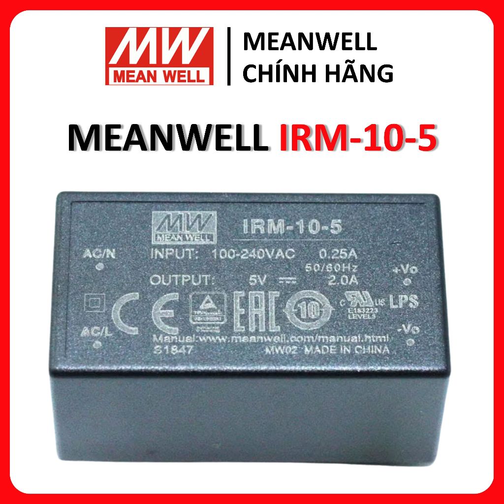 Nguồn Meanwell IRM-10-5 (10W 5V 2A), nguồn trần mean well IRM công suất ...