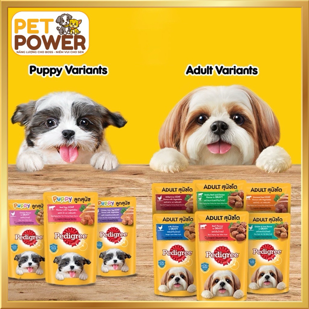 Pate Pedigree Cho Chó Con, Chó Trưởng Thành 80g-130g