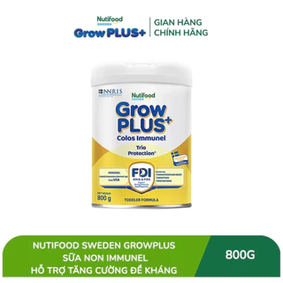 Sữa Bột Nutifood Sweden GrowPLUS+ Cao lớn vượt trội (Bạc) & Sữa Bột Nutifood Sweden GrowPLUS+ Sữa Non Immunel lon 800 g