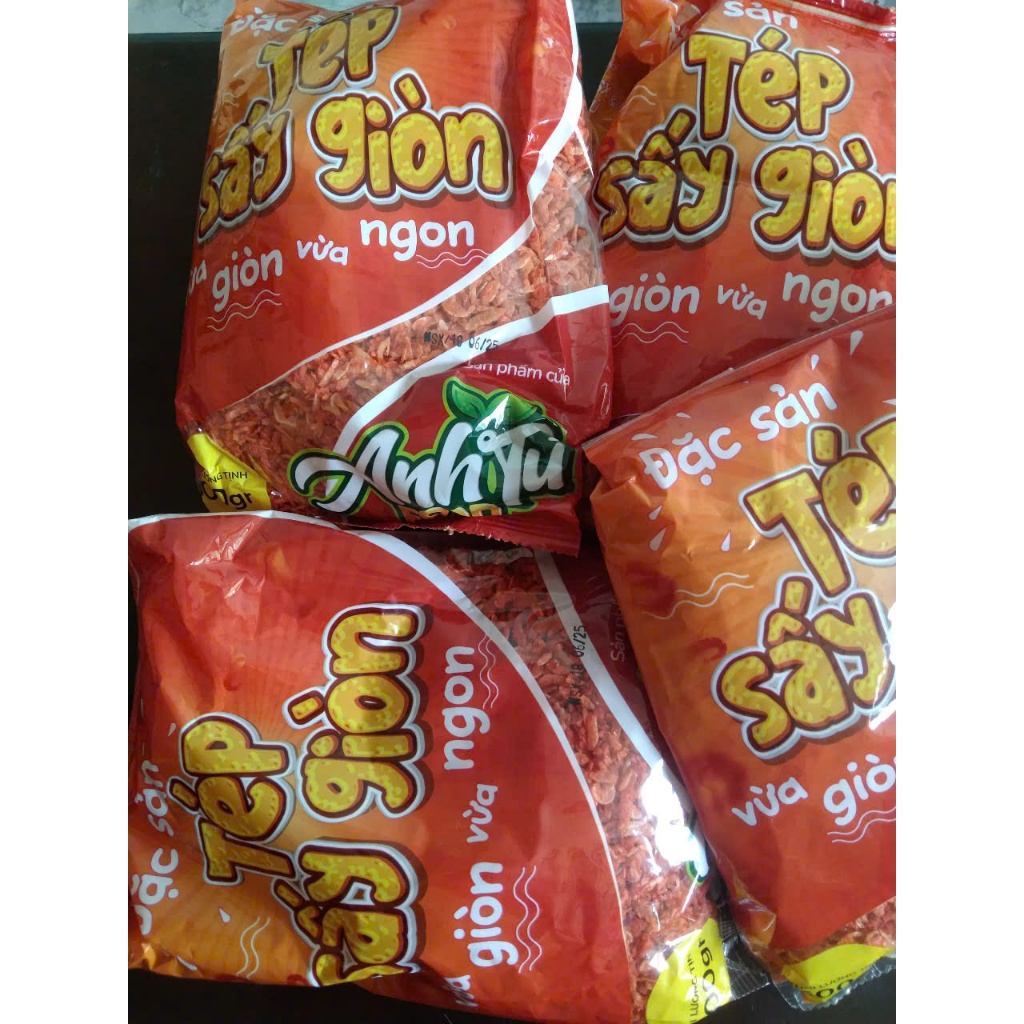 500G tép sấy loại giòn rụm ngon.