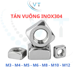Đai Ốc Vuông Inox 304 (10 -30 Con) Đủ Size M3-M12 - Tán Ecu Vuông. Chuyên Dùng Cho Phụ Kiện Nhôm Định Hình & Lắp Ráp Máy