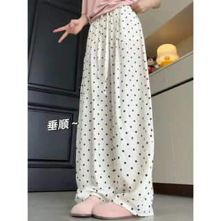 QUẦN ỐNG RỘNG CHẤM BI LƯNG THUN CHẤT MỀM MÁT QC