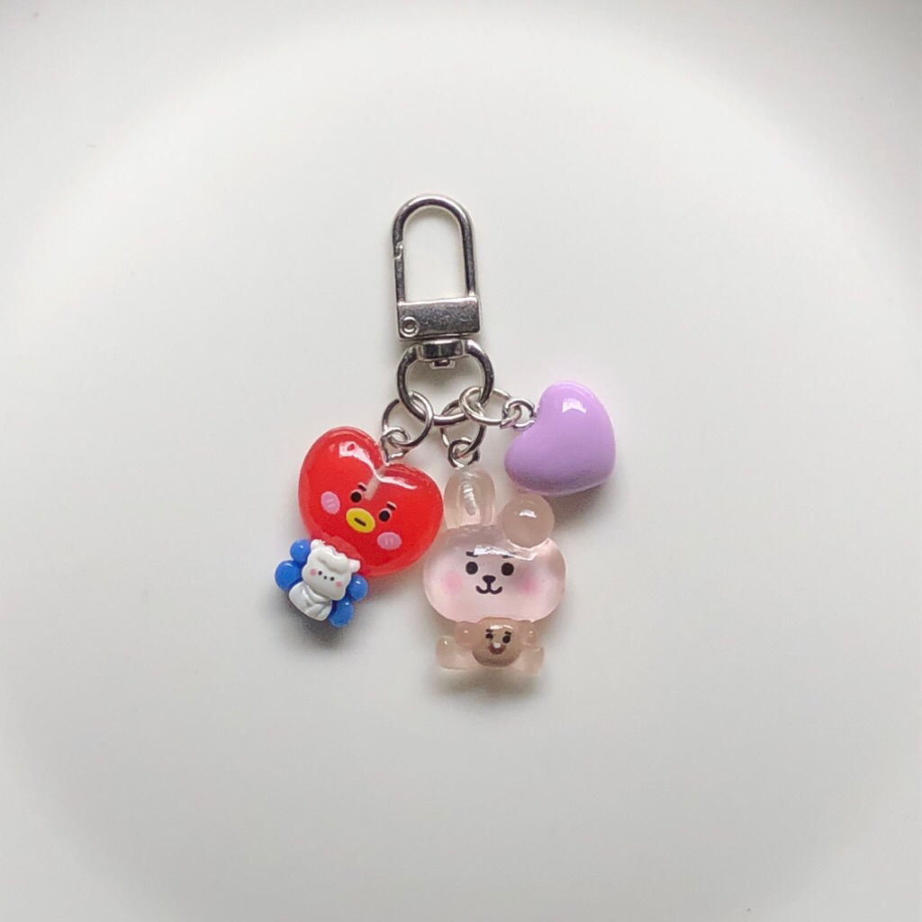 keyring đôi - 3 charm | Shopee Việt Nam