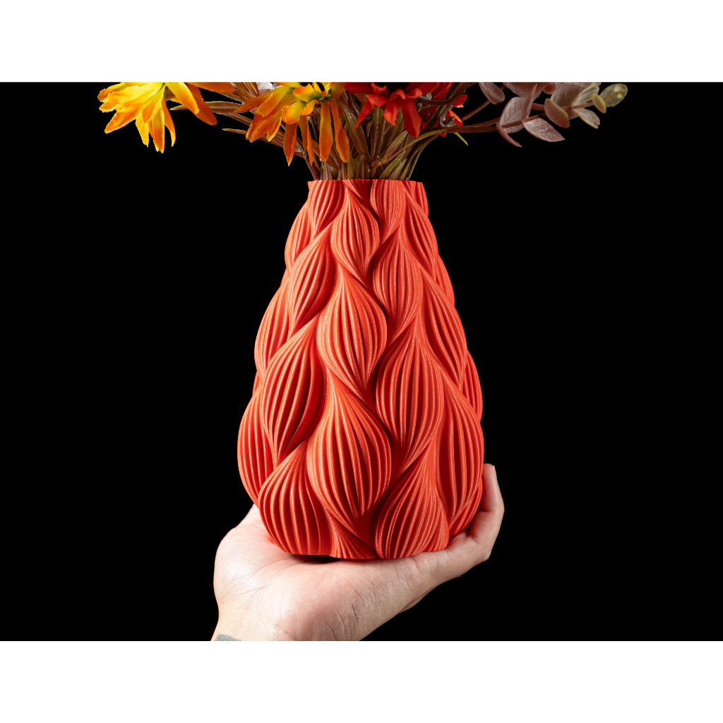 Lọ hoa trang trí, tặng kèm nametag (quà tặng) - Mẫu Ripple - ArtPrint3D