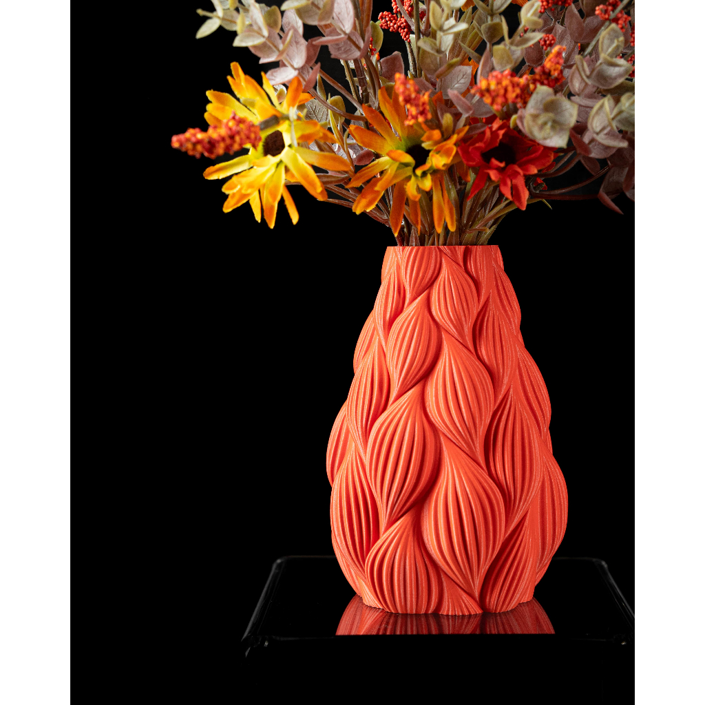 Lọ hoa trang trí, tặng kèm nametag (quà tặng) - Mẫu Ripple - ArtPrint3D