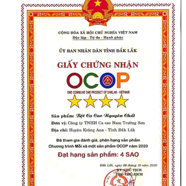 Bột cacao nguyên chất 500g Organic Đắk Lắk Nam Trường Sơn