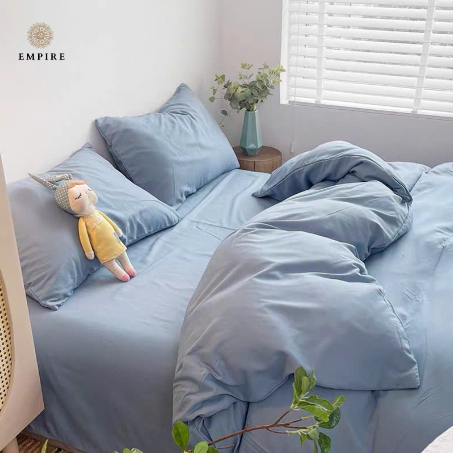Bộ chăn ga gối cotton tici EMPIRE set 5 món ga trải giường bo chun drap đẹp - EMPIRE Bedding & Decor