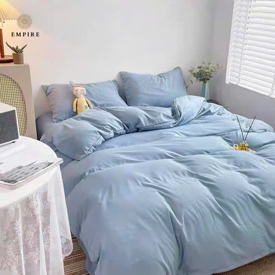 Bộ chăn ga gối cotton tici EMPIRE set 5 món ga trải giường bo chun drap đẹp - EMPIRE Bedding & Decor