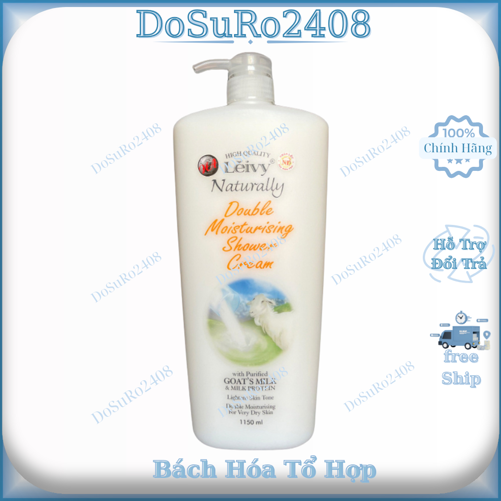 Sữa tắm dê trắng da Leivy Naturally 1150ml