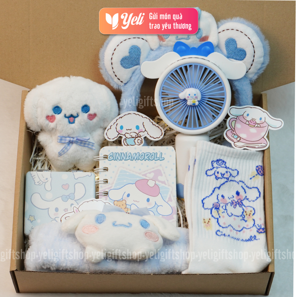 Set Quà Cinnamoroll Tặng Sinh Nhật Bạn Bè, Người Thân, Người Yêu, Bé Gái, Set Quà Tặng Cinnamoroll