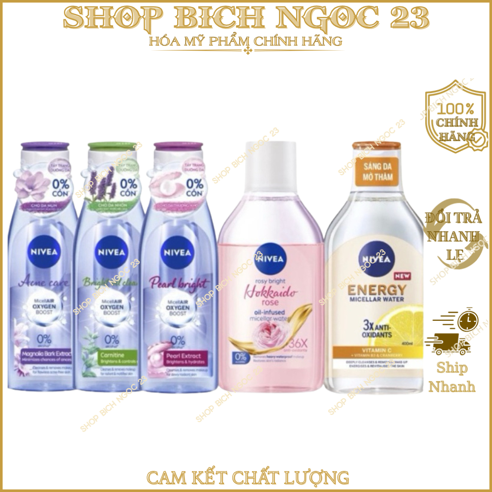 Nước Tẩy Trang NIVEA 200ml, tẩy trang 400ml, tẩy trang 200ml các màu