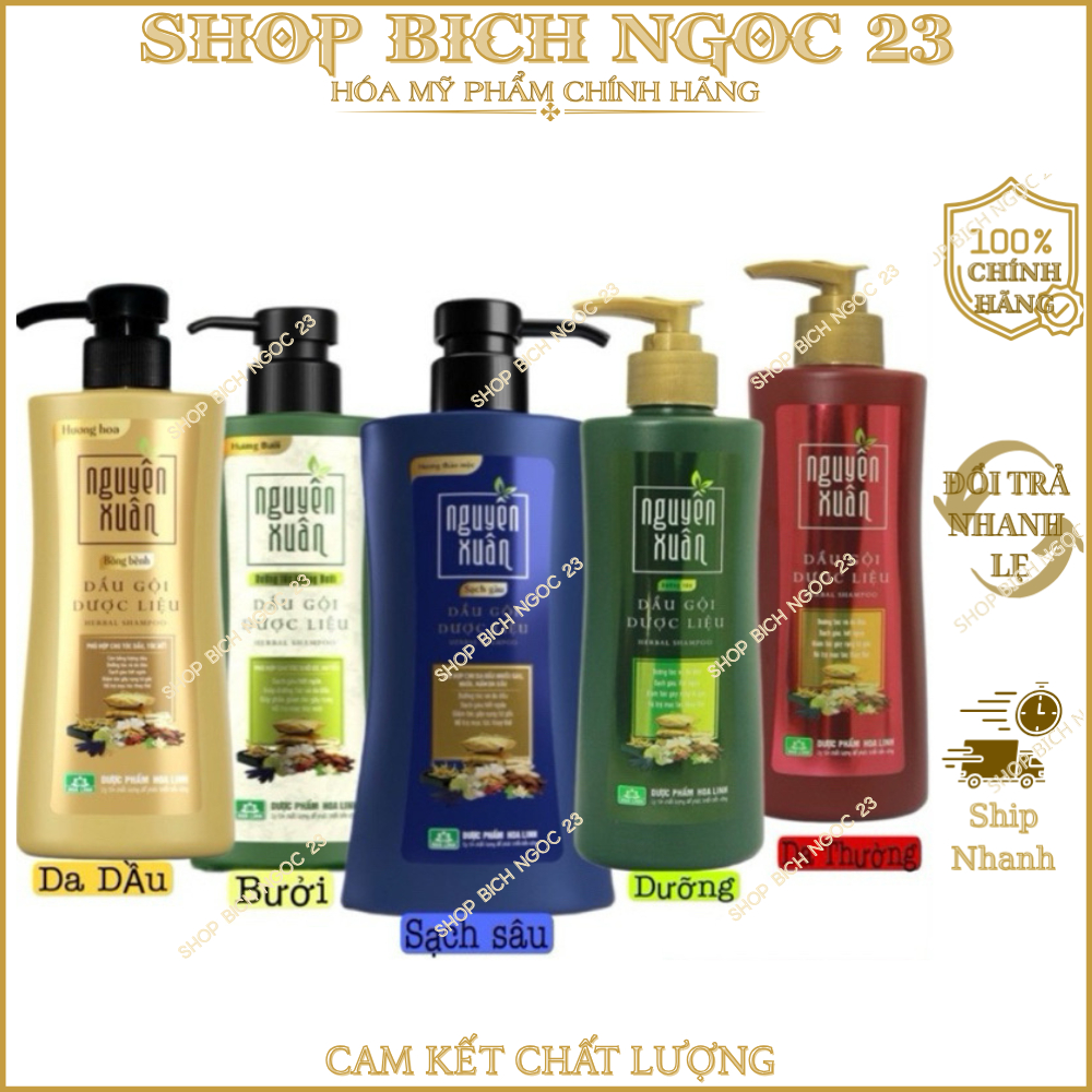 Dầu Gội Dược Liệu Nguyên Xuân Xanh Dưỡng Tóc 350ml