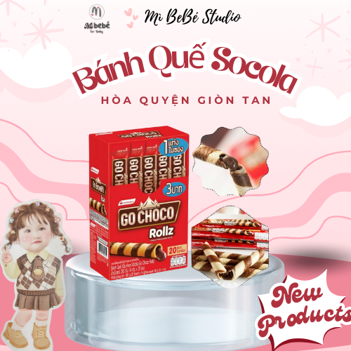 Bánh quế xốp kem socola Go Choco Rollz 250gr Thái Lan | Shopee Việt Nam