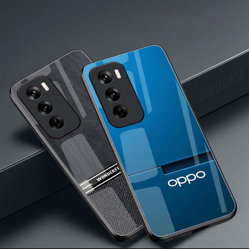 Ốp Lưng OPPO RENO 12 5G, RENO 12 PRO 5G mặt kính cường lực cao cấp, hàng new