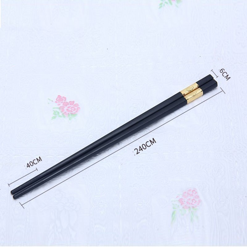 Set 10 đôi Đũa Khảm Vàng, Đũa Nhựa Ăn Cao Cấp Đũa Khảm Vàng Chống Trơn- Chống Trượt- Chống Mốc- Sang Trọng