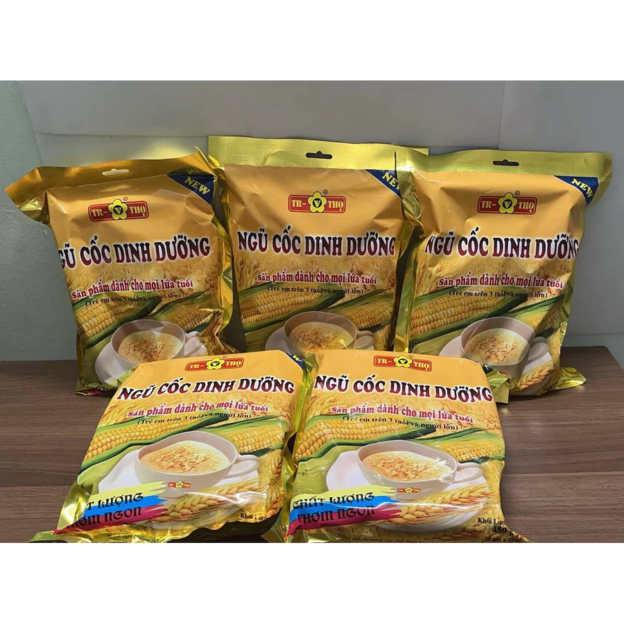 Bột ngũ cốc dinh dưỡng Trường Thọ 1 bịch 20 gói nhỏ x 24g thơm ngon