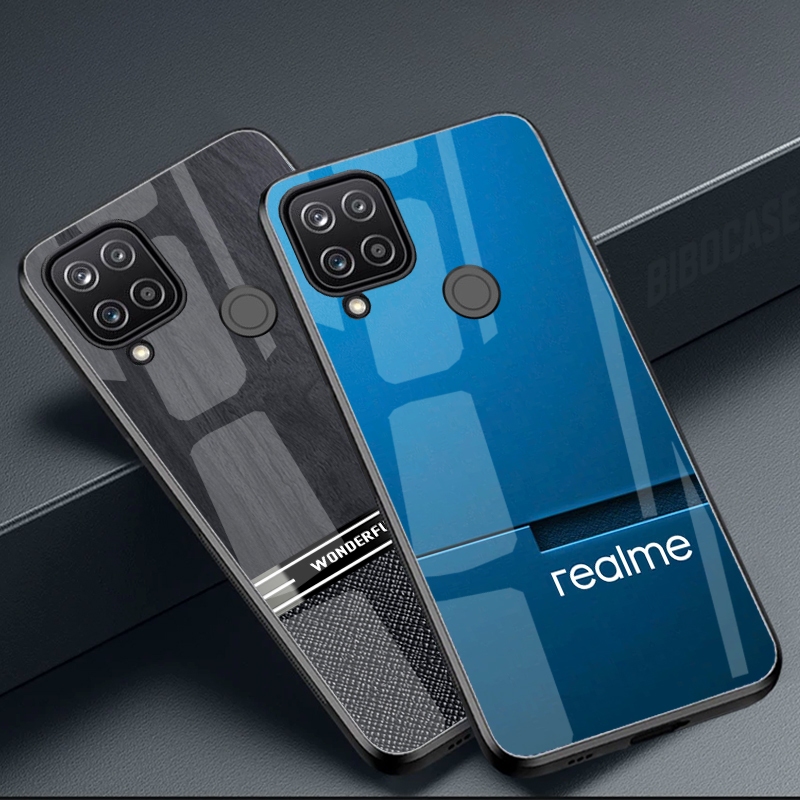 Ốp Lưng REALME C12, C15, C20, C21, C21Y, C25, C25S, C25Y Mặt Lưng Kính Cao Cấp, Chống Sốc, Hàng Mới
