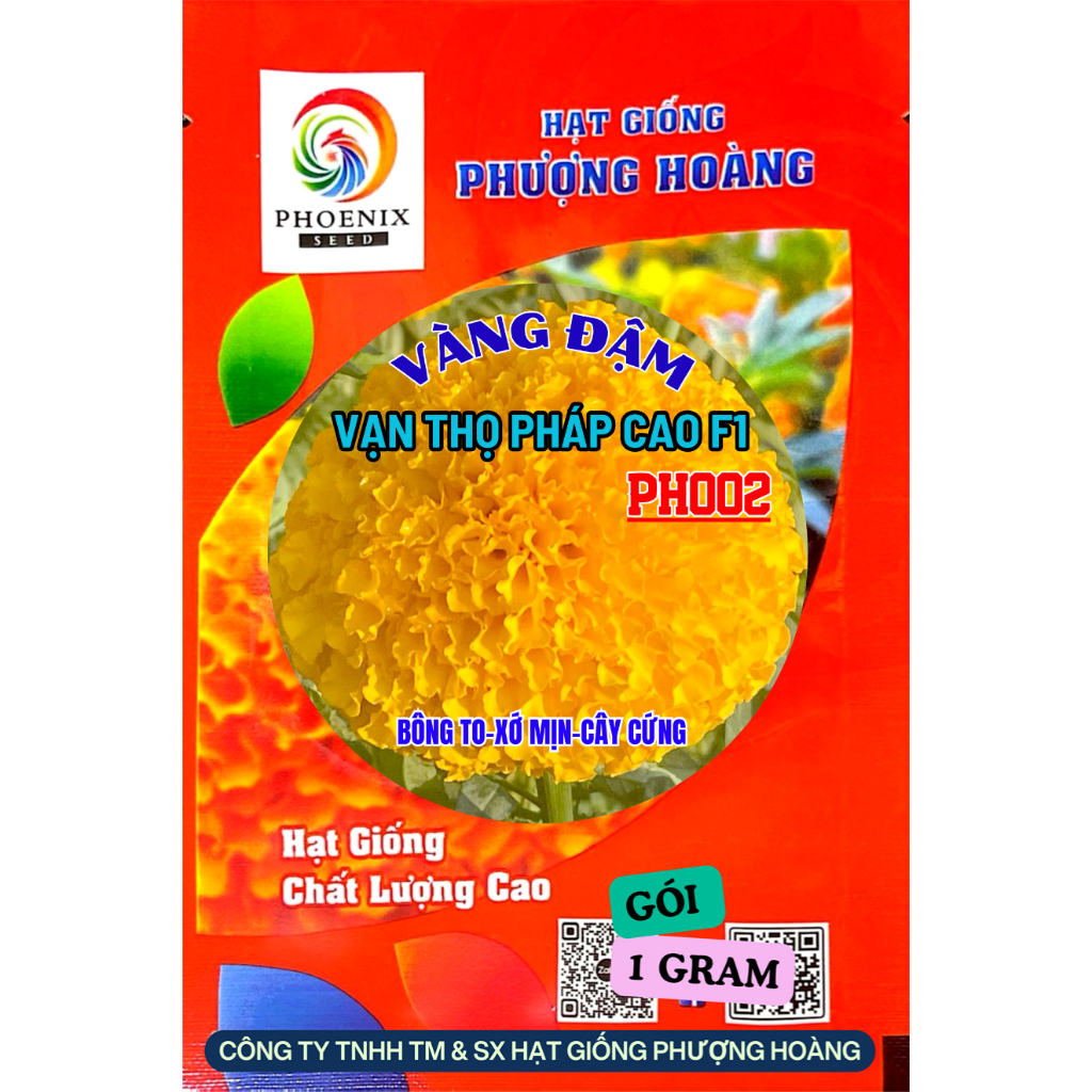 Hoa Vạn Thọ Pháp Cao PH002  Vàng Đậm Hạt Giống Phượng Hoàng
