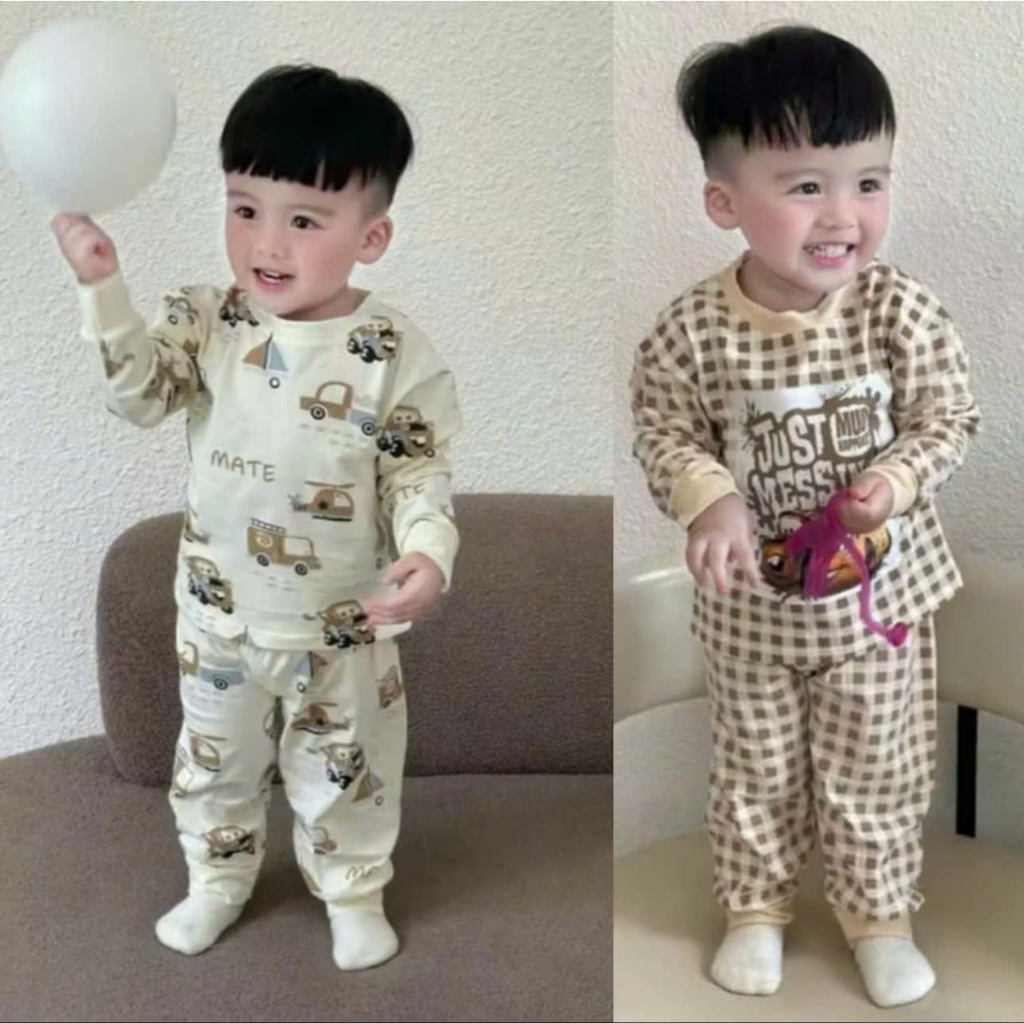 MS26 Bộ quần áo thu đông dài tay bé trai 9-35kg chất cotton mềm mại