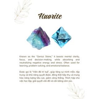 Móc khoá Đá năng lượng Fluorite tự nhiên phối hoa