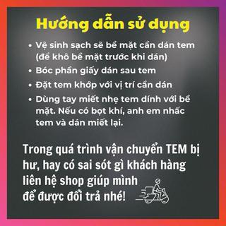 Decal tem xe Sh (đời 2017-2019) thiết kế chỉ sọc Performance, decal 3 lớp, giữ màu bền bỉ M02