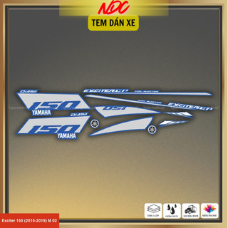 Bộ decal tem zin xe Exciter 150, thiết kế decal 3 lớp giữ màu lâu, chống nước M02