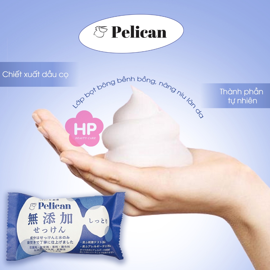 Xà Phòng Dầu Cọ Tắm Dưỡng Ẩm Tự Nhiên Pelican Additive Free Soap (Moist) 100g