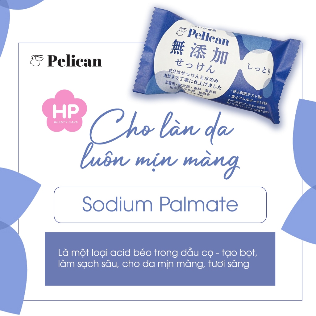 Xà Phòng Dầu Cọ Tắm Dưỡng Ẩm Tự Nhiên Pelican Additive Free Soap (Moist) 100g