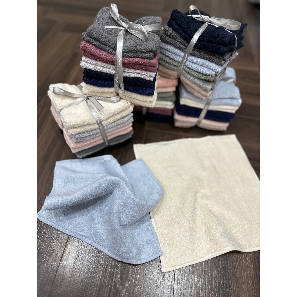 Set 10 Khăn Vuông Cotton Mềm Thấm Hút Cực Tốt Khăn Vuông Đa Năng