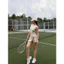 FitHer Váy thể thao nữ liền thân dáng ôm tôn eo dáng xòe phối dây, hở lưng sexy tập gym yoga tennis pickleball