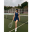 FitHer Váy thể thao nữ liền thân dáng ôm tôn eo dáng xòe phối dây, hở lưng sexy tập gym yoga tennis pickleball
