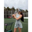FitHer Váy thể thao nữ liền thân dáng ôm tôn eo dáng xòe phối dây, hở lưng sexy tập gym yoga tennis pickleball