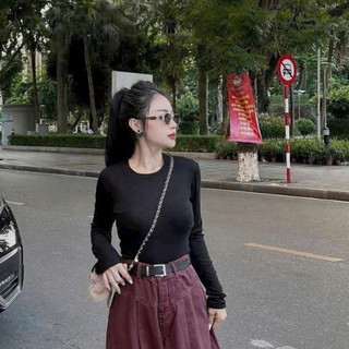 Áo Thun Dài Tay Nữ Form baby Ôm Basic