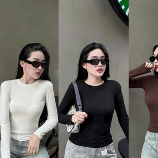 Áo Thun Dài Tay Nữ Form baby Ôm Basic