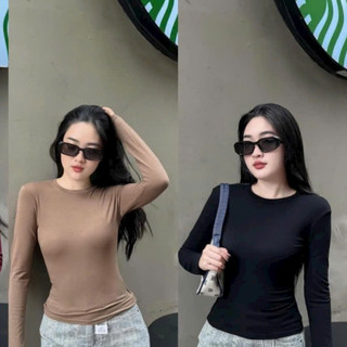 Áo Thun Dài Tay Nữ Form baby Ôm Basic