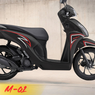 Tem rời xe Vision 2020-2025 kẻ sọc màu, decal 3 lớp chống nước bền màu theo thời gian M01