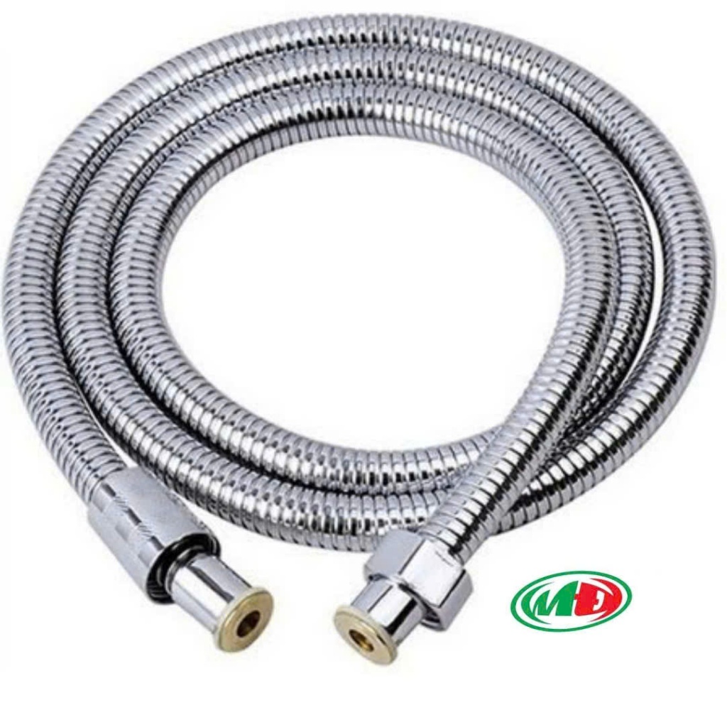Dây vòi sen nhà tắm INOX 304 1.5M chịu nước nóng 90 độ C, loại inox 304 ốc đồng